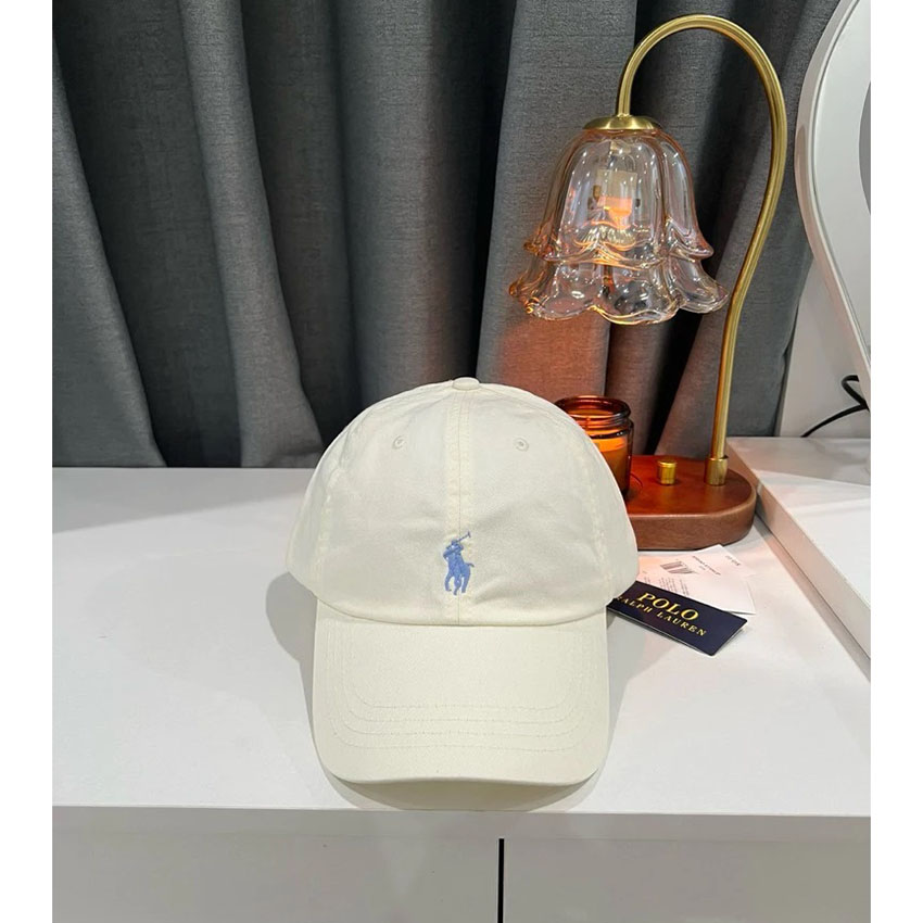 Essential Polo Ralph Lauren Iconic Chino in Cream & Sky Blue Baseball Cap