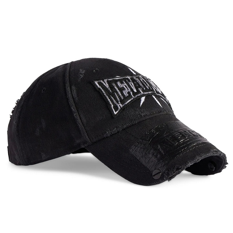 Balenciaga Metalhead Black Mens Baseball Caps - Image 2