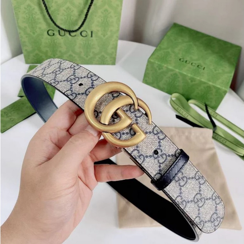 Gucci GG Marmont Gold Buckle Mens/ Womens Leather Belt