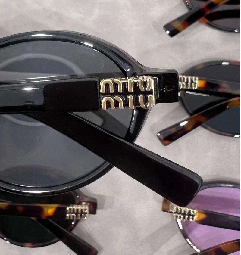 Miu Miu Oval Shape Black Sunglasses UVB Protection MES003 - Image 2