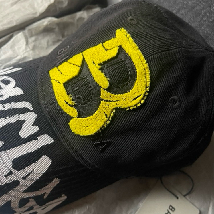 Balenciaga Upcycled Baseball Cap in Black Cotton Drill - Image 3