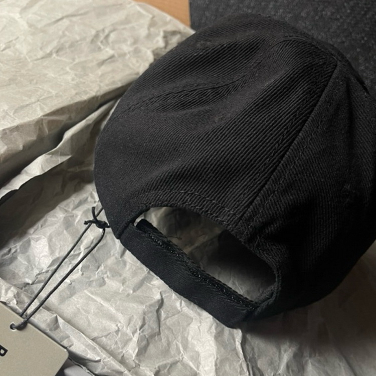 Balenciaga Upcycled Baseball Cap in Black Cotton Drill - Image 4