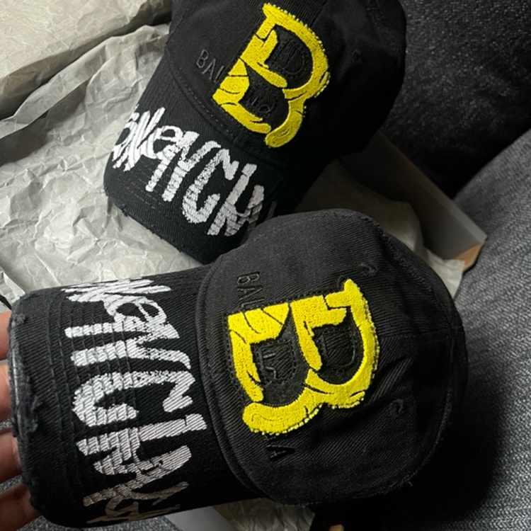 Balenciaga Upcycled Baseball Cap in Black Cotton Drill - Image 2