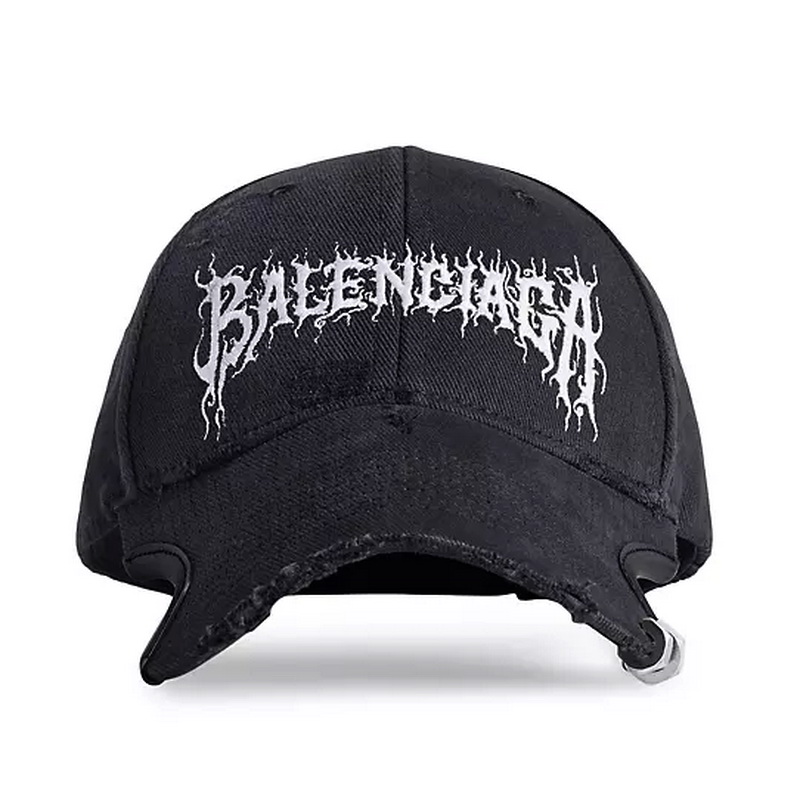 Balenciaga Diy Metal Outline Black Baseball Cap