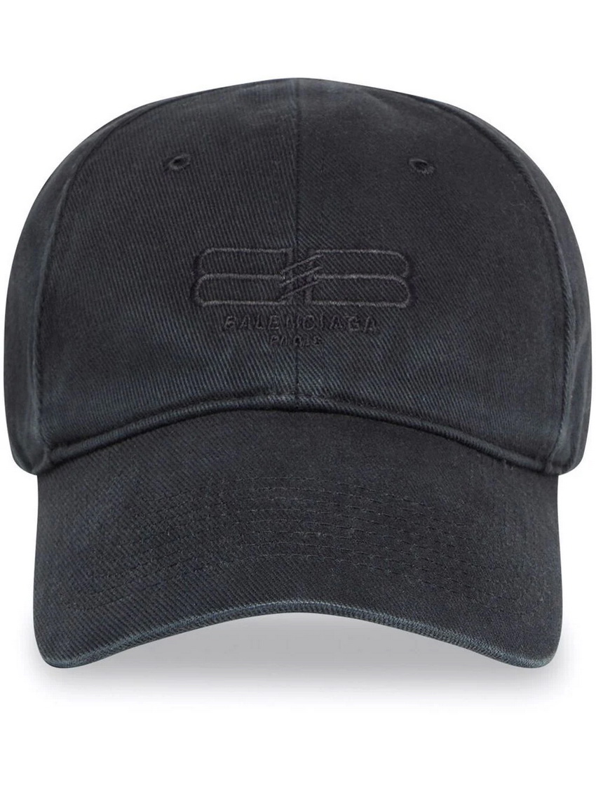 Balenciaga BB Paris Icon Baseball Cap in Black