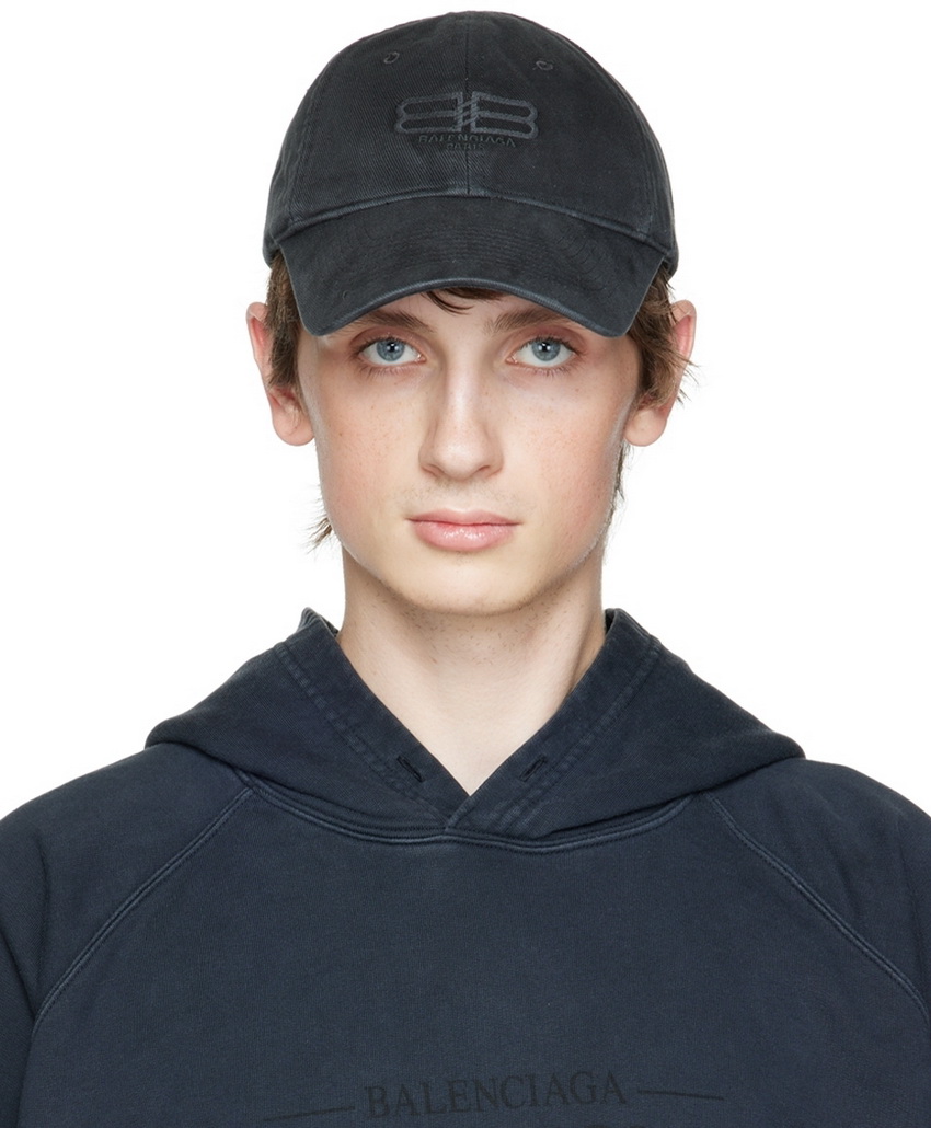 Balenciaga BB Paris Icon Baseball Cap in Black - Image 4