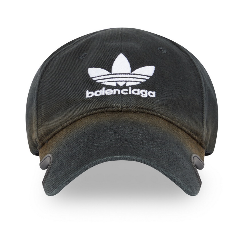 Balenciaga x Adidas Logo Embroidered Baseball Cap Black