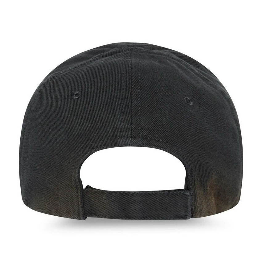 Balenciaga x Adidas Logo Embroidered Baseball Cap Black - Image 3