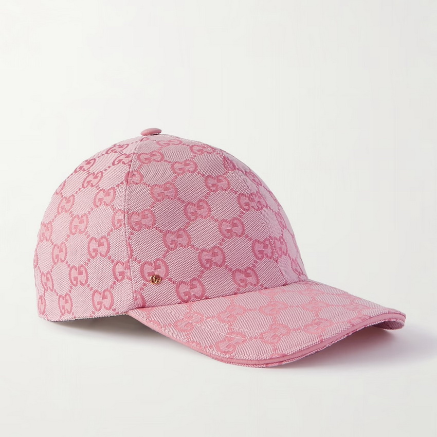 New Gucci GG Canvas Pink Baseball Cap