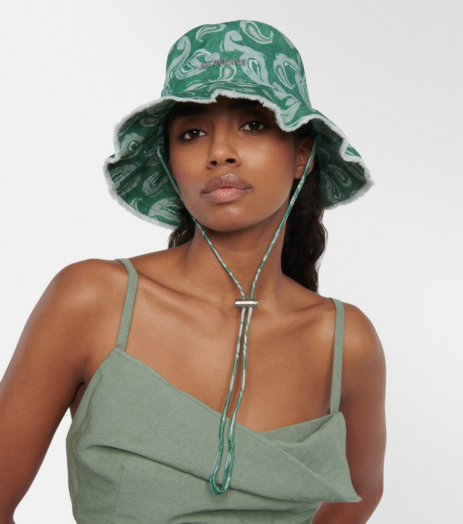 Jacquemus Le Bob Artichaut Sun Bucket Hat Green - Image 4