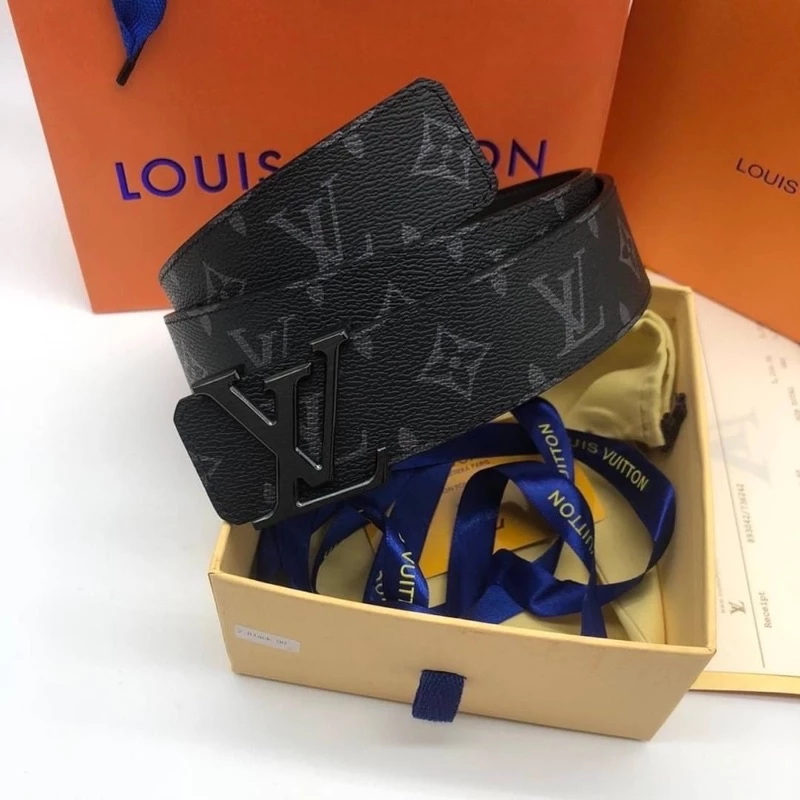 Louis Vuitton Black LV Initiales Reversible Belt Monogram